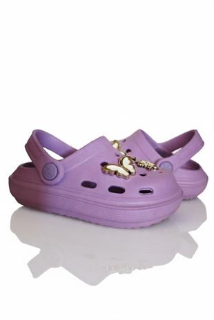 Cross Anatomik Taşlı Lila Eva Plaj Deniz Günlük Çocuk Terlik 755