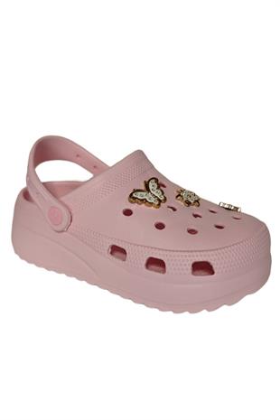 Cross Anatomik Taşlı Pembe Eva Plaj Deniz Günlük Çocuk Terlik 205