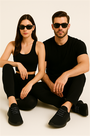 FeelUp FL-01-02 Siyah-Siyah Unisex Sneaker Spor Ayakkabı