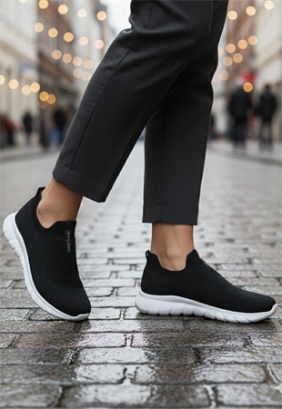 Jack & Jones JFWJESMOND Erkek Siyah Beyaz Sneaker Aqua Spor Ayakkabı 12289351