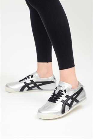 eTayger E-2003 Gümüş Siyah Kadın Sneaker Spor Ayakkabı