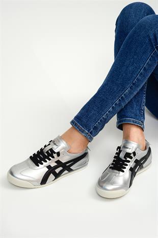 eTayger E-2003 Gümüş Siyah Kadın Sneaker Spor Ayakkabı