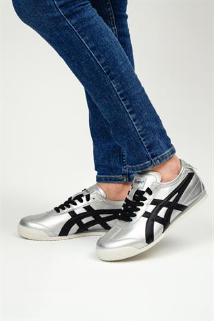 eTayger E-2003 Gümüş Siyah Kadın Sneaker Spor Ayakkabı