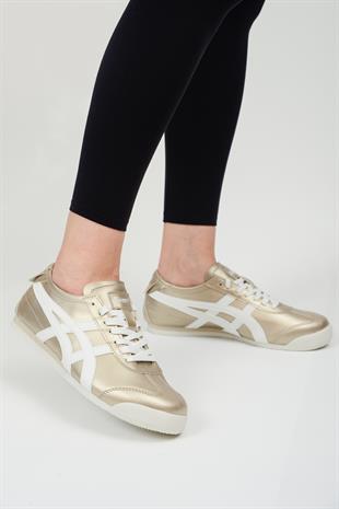 eTayger E-2004 Altın Beyaz Kadın Sneaker Spor Ayakkabı