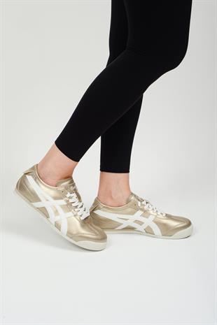 eTayger E-2004 Altın Beyaz Kadın Sneaker Spor Ayakkabı