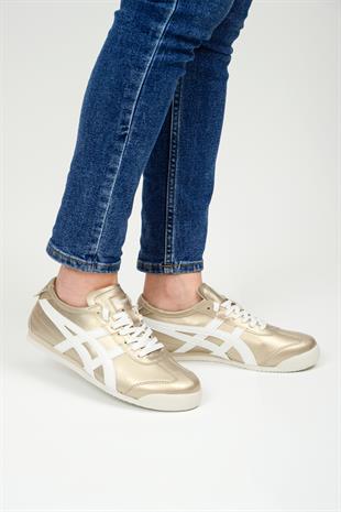 eTayger E-2004 Altın Beyaz Kadın Sneaker Spor Ayakkabı