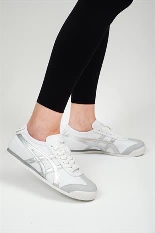 eTayger E-2008 Beyaz Gümüş Kadın Sneaker Spor Ayakkabı