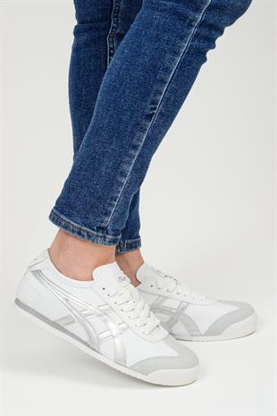 eTayger E-2008 Beyaz Gümüş Kadın Sneaker Spor Ayakkabı