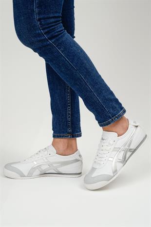 eTayger E-2008 Beyaz Gümüş Kadın Sneaker Spor Ayakkabı