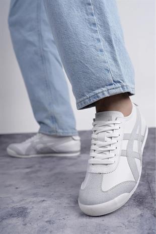 eTayger E-2056 Beyaz Gri Erkek Sneaker Spor Ayakkabı