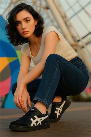 eTayger E-3149-3175 SMB Siyah Beyaz Unisex Sneaker Spor Ayakkabı