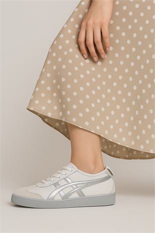 eTayger E-3154 SMB Beyaz Gümüş Unisex Sneaker Spor Ayakkabı