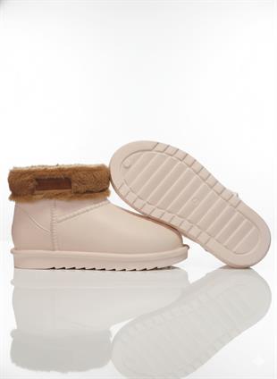 Pierre Cardin Kadın Kürklü Bej Günlük Yağmur Bot 55314