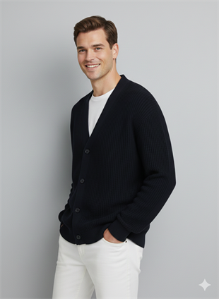 Jack & Jones JJCONNOR Knit Cardigan Koyu Lacivert Renk Hırka 12278960