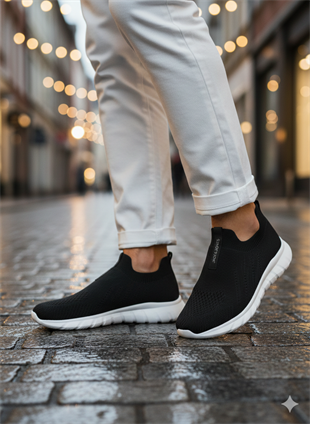 Jack & Jones JFWJESMOND Erkek Siyah Beyaz Sneaker Aqua Spor Ayakkabı 12289351