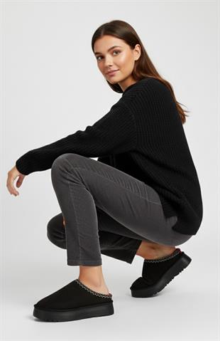 Roy Jones Kadın İçi Kürklü Siyah Yüksek Taban Günlük Terlik 9000-103