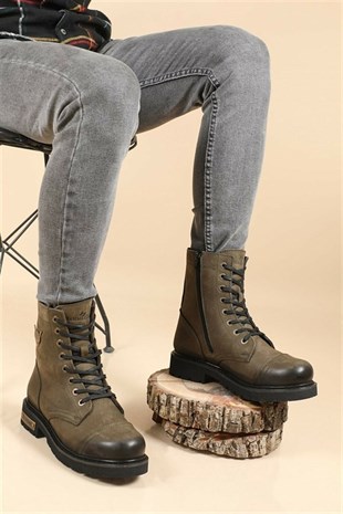 Hammer Jack Deri Erkek Bot Haki 102 18505