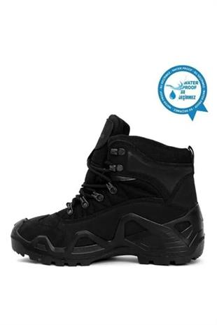 Hammer Jack Lopard Army Siyah Su Geçirmez Deri Erkek Bot 102 23015