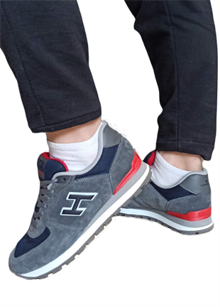 Hammer Jack Peru Unisex Sneaker Spor Ayakkabı 19250 Meet Gri Kırmızı