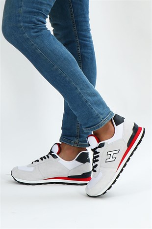Hammer Jack Peru Unisex Sneaker Günlük Spor Ayakkabı 19250 Kirli Beyaz Kırmızı