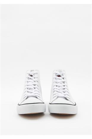 Harley Davidson Logo Slogan Hi Kadın 023Z100162 Beyaz Keten Spor Ayakkabı