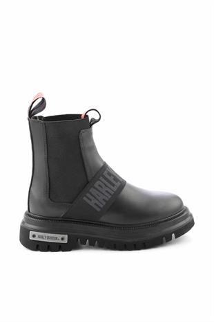 Harley Davidson NEFUD Siyah Deri Kadın Bot Postal Ayakkabı