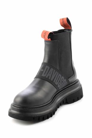 Harley Davidson NEFUD Siyah Deri Kadın Bot Postal Ayakkabı