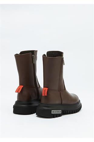 Harley Davidson RIVER Kahverengi Deri Kadın Bot Postal Ayakkabı