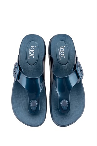 Igor Bari Metal Kadın Parmak Arası Terlik Marino S10363-353