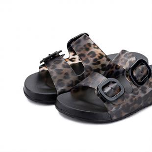 İgor Habana Brillo Kadın Terlik Leopar Siyah Negro S10336-002