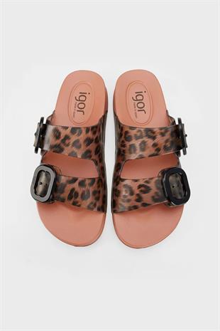 İgor Habana Brillo Leopar Kadın Terlik Pişmiş Toprak Terracota S10336-381