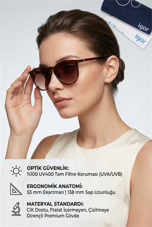 Igor Mou SS230 Kadın Güneş Gözlüğü Brown SS230-C610