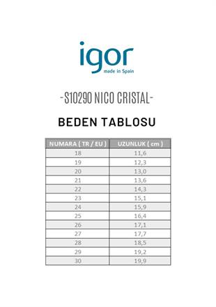 İgor Nico Cristal Transparante-Blanco Bebek Çocuk Sandalet S10290 001