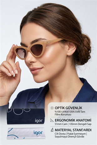 Igor Peggy SS258 Kadın Güneş Gözlüğü Taupe SS258-148m