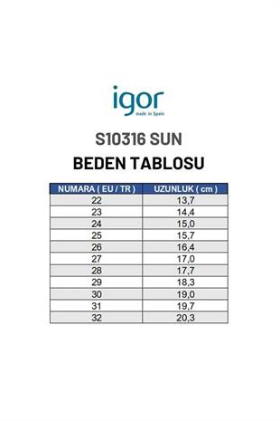 İgor Sun Mc Bebek Çocuk Sandalet Ayakkabı Oceano S10316-225