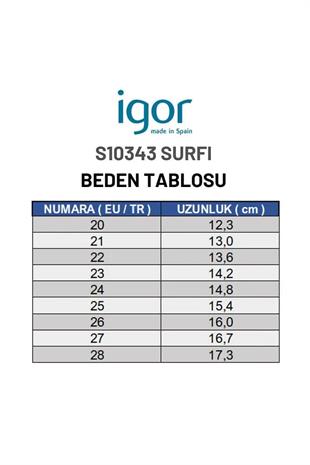 İgor Surfi Oceano Mavi Bebek Çocuk Sandalet S10343-225