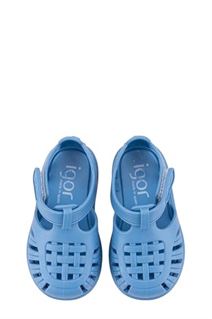 Igor Tobby Solid Çocuk Cırtlı Mavi Sandalet Azul S10271-363