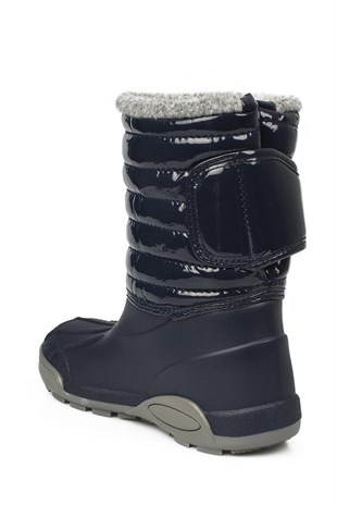 Igor Topo Ski Charol Marino Çocuk Kürklü Lacivert Yağmur Kar Çizmesi W10168-003
