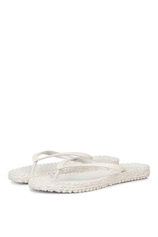 Ilse Jacobsen Cheerful01 Creme Beyaz Parmak Arası Kadın Terlik