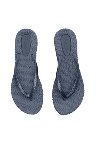 Ilse Jacobsen Cheerful01 Indigo Lacivert Simli Parmak Arası Kadın Terlik