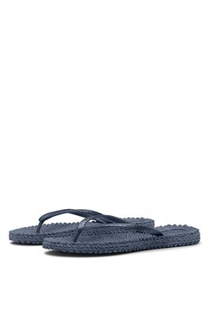 Ilse Jacobsen Cheerful01 Indigo Lacivert Simli Parmak Arası Kadın Terlik