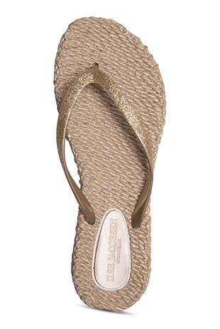 Ilse Jacobsen Cheerful01 Platin Simli Parmak Arası Kadın Terlik