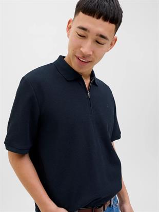 Jack & Jones AUSTIN Logolu Erkek Lacivert Polo Yaka Tişört 12279177