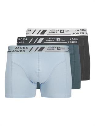 Jack & Jones JACANGUS Erkek 3 Lü Set Lacivert Mavi Asfalt Boxer 12277576
