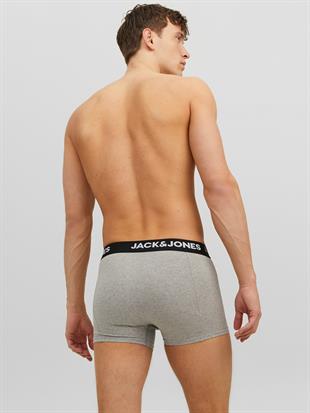 Jack & Jones JACANTHONY Erkek 3 Lü Set Siyah Boxer 12160750 Siyah Gri Laci 3 Renk