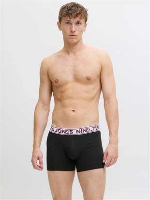 Jack & Jones JACCOLTON Erkek 3 lü Set Laci Gri Siyah Boxer 12282063