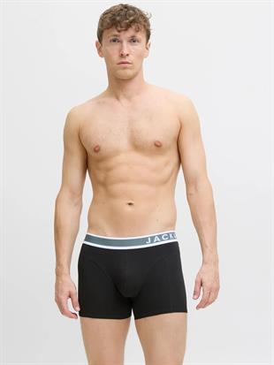 Jack & Jones JACEASTON Solid Erkek 3 lü Set Siyah Boxer 12281991