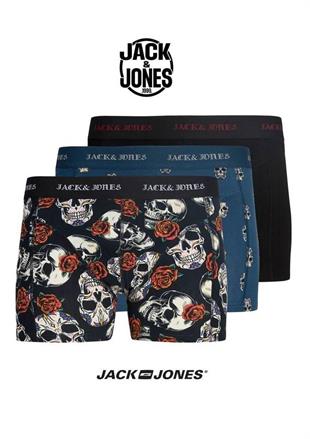 Jack & Jones JACMURPHY SKULL Erkek 3 lü Set Titan Black Boxer 12283379