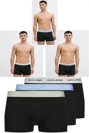 Jack & Jones JACTOM BAMBOO Erkek 3 Lü Set Siyah Boxer 12277176
