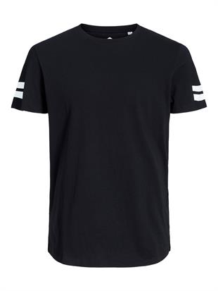 Jack & Jones JCOBORO 0 Yaka Black Erkek Tişört 12116021